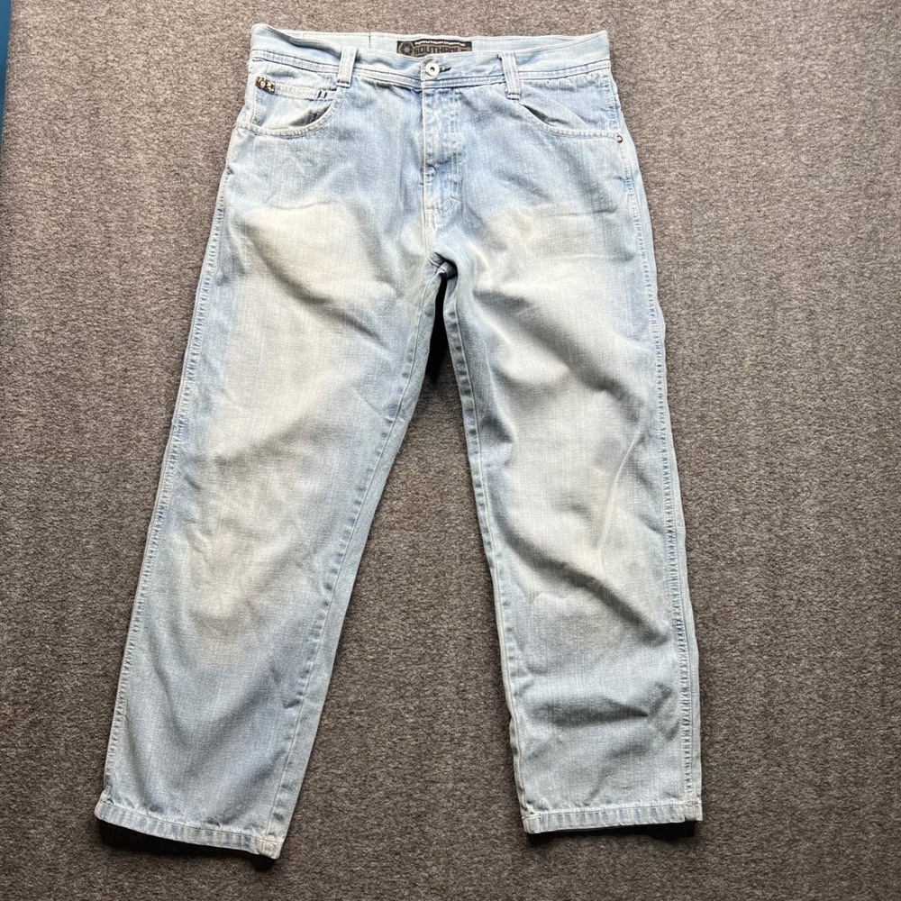 Vintage Southpole Jeans Mens 36x30 Fits 35x29 Light Wash Loose Fit Y2K Street
